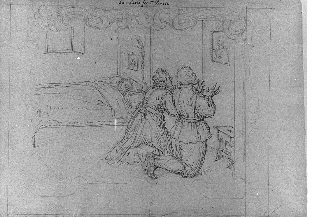 S. Alessandro Sauli, miracoli dopo la morte: Carlo Francesco Pavese (disegno) - ambito italiano (sec. XVII)