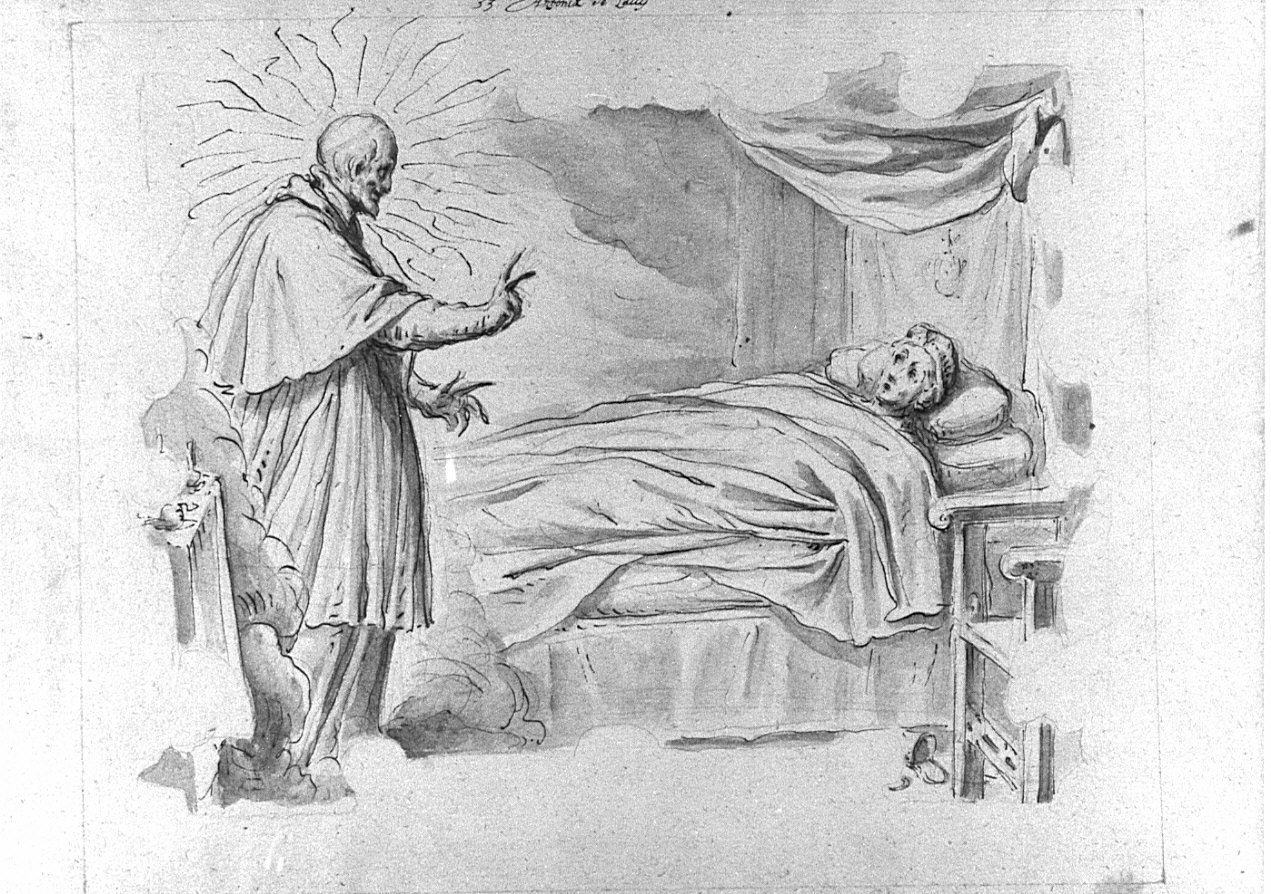 S. Alessandro Sauli, miracoli dopo la morte: Antonio De Lavij (disegno) - ambito italiano (sec. XVII)
