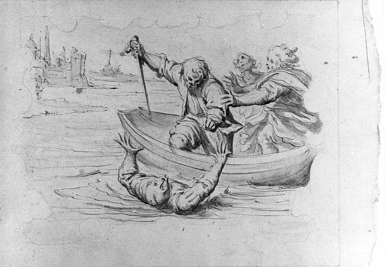 S. Alessandro Sauli, miracoli dopo la morte: Giovanni stefano Campeggio (disegno) - ambito italiano (sec. XVII)