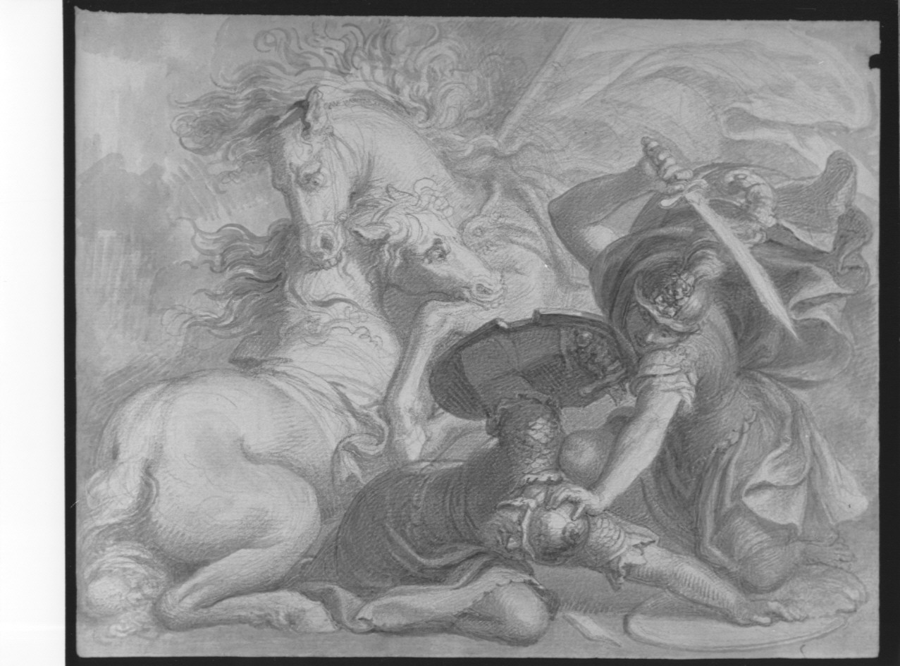 scena di battaglia (disegno, opera isolata) di Cosway Richard (fine sec. XVIII)