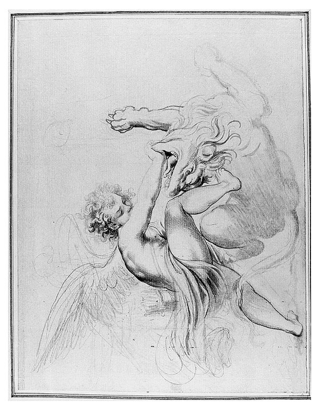 Cupido e il leone, Cupido (disegno, opera isolata) di Cosway Richard (sec. XVIII)