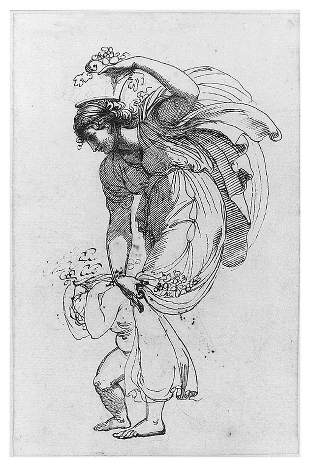 Pomona con putto, Cerere (disegno, opera isolata) di Cosway Richard (sec. XVIII)