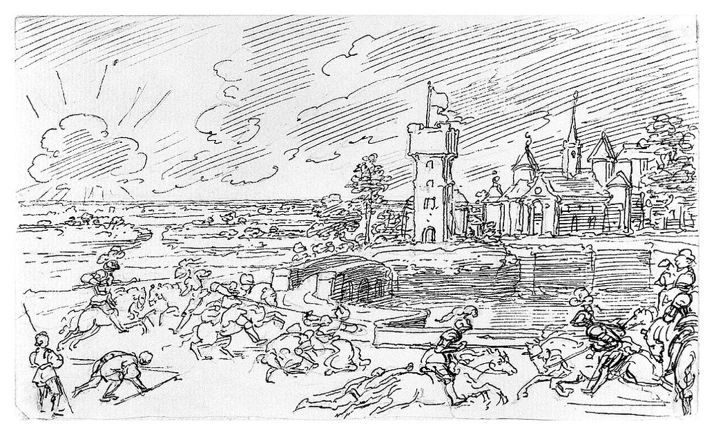 paesaggio (disegno, opera isolata) di Cosway Richard (fine sec. XVIII)
