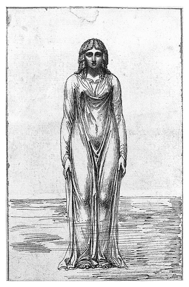 Apparizione, figura femminile (disegno, opera isolata) di Cosway Richard (secc. XVIII/ XIX)