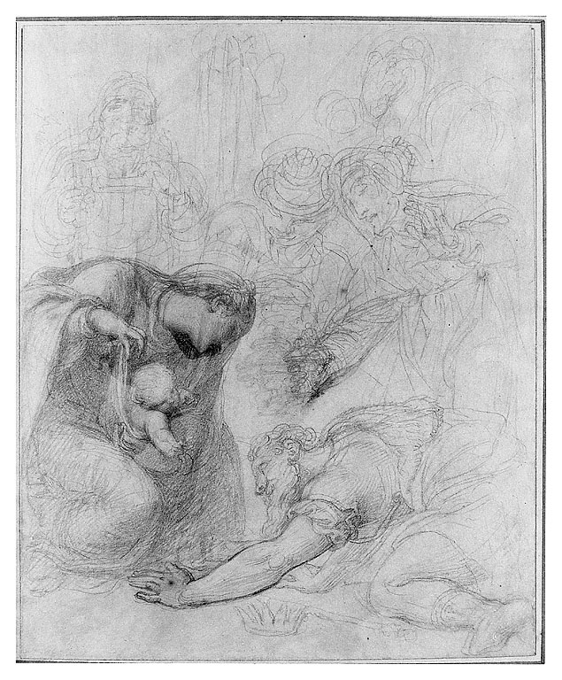 adorazione dei Re Magi (disegno, opera isolata) di Cosway Richard (sec. XIX)