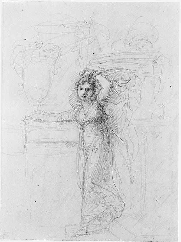 figura femminile (disegno, opera isolata) di Cosway Richard (sec. XIX)