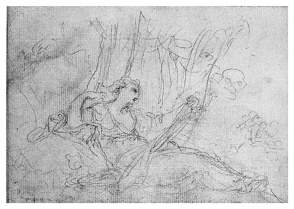 paesaggio con figura femminile (disegno, opera isolata) di Cosway Richard (sec. XVIII)