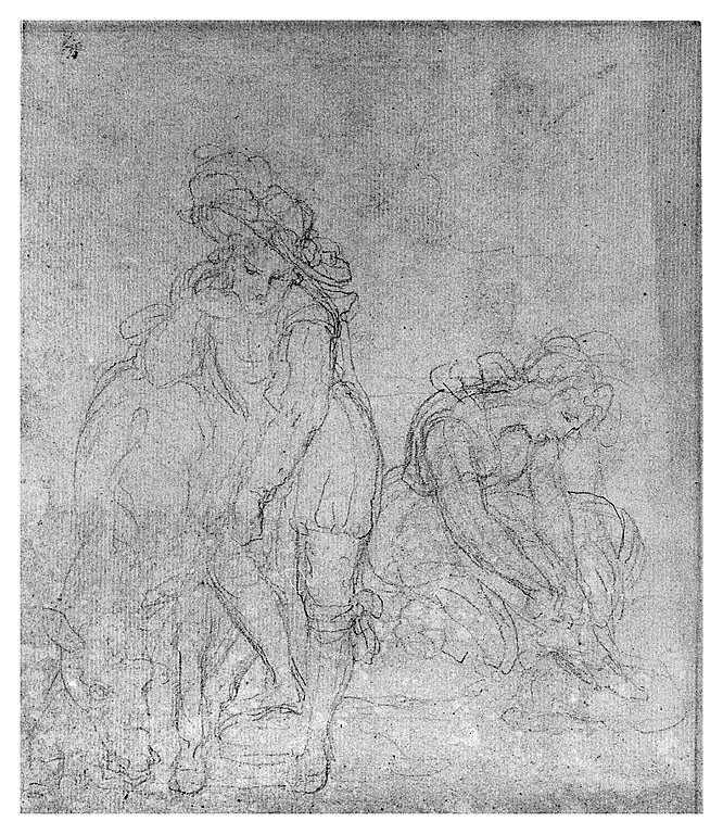 figura maschile con figura femminile (disegno, opera isolata) di Cosway Richard (sec. XVIII)