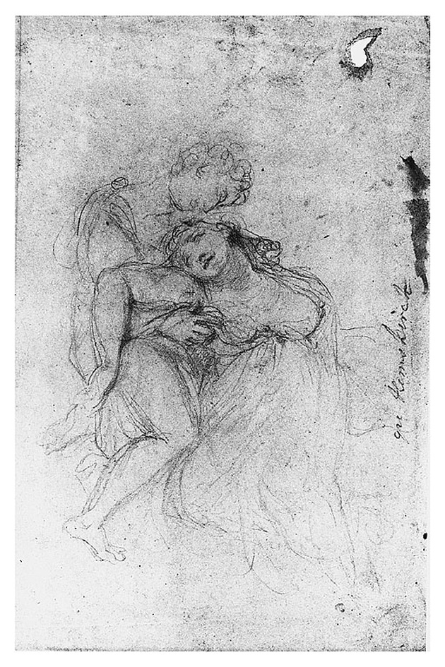 figura maschile con figura femminile (disegno, opera isolata) di Cosway Richard (fine sec. XVIII)