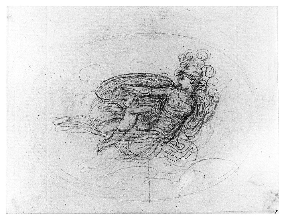 Minerva e Cupido (disegno, opera isolata) di Cosway Richard (sec. XVIII)