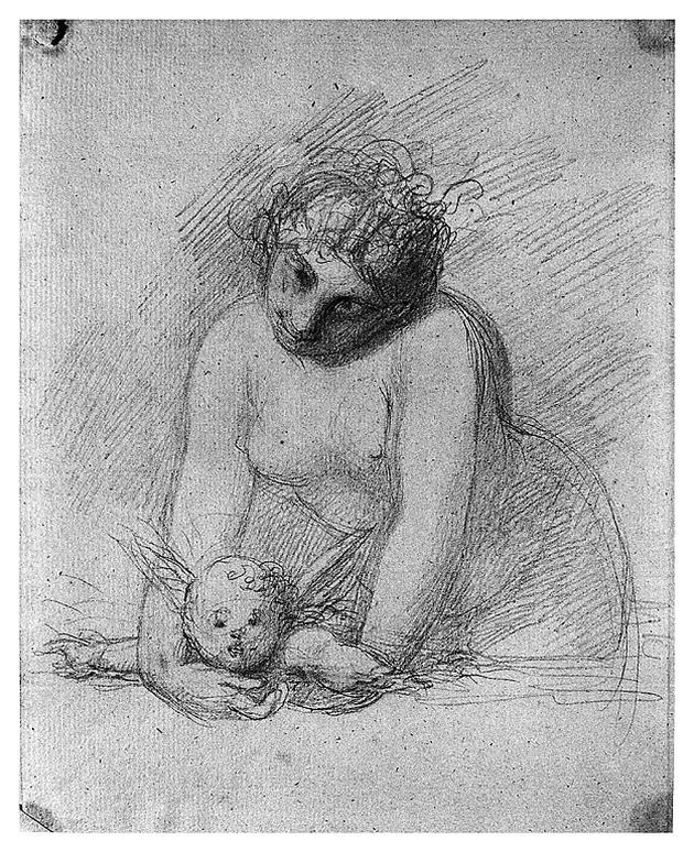 Venere e Cupido (disegno, opera isolata) di Cosway Richard (sec. XIX)