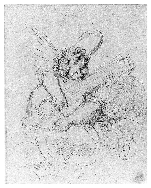 angioletto musicante (disegno, opera isolata) di Cosway Richard (sec. XIX)