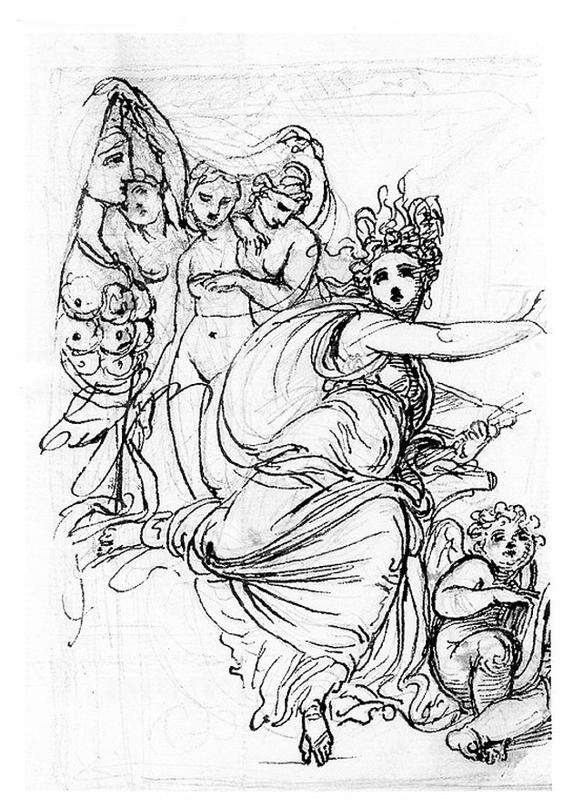 Diana (disegno, opera isolata) di Cosway Richard (fine sec. XVIII)