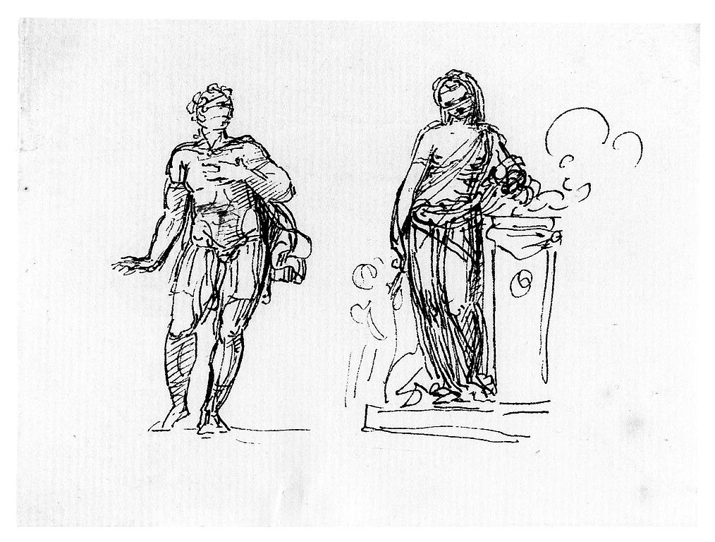 Ero e Leandro (disegno, opera isolata) di Cosway Richard (fine sec. XVIII)