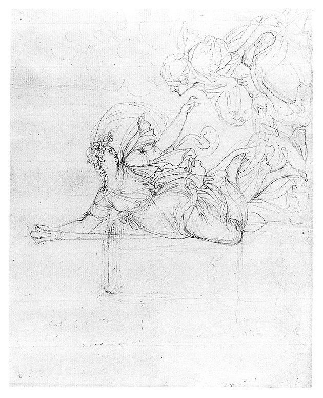 Ero e la nutrice (disegno, opera isolata) di Cosway Richard (fine sec. XVIII)