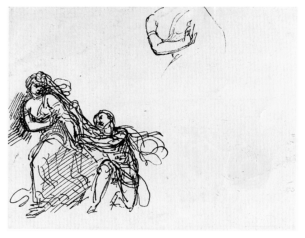 Ero e Leandro (disegno, opera isolata) di Cosway Richard (fine sec. XVIII)