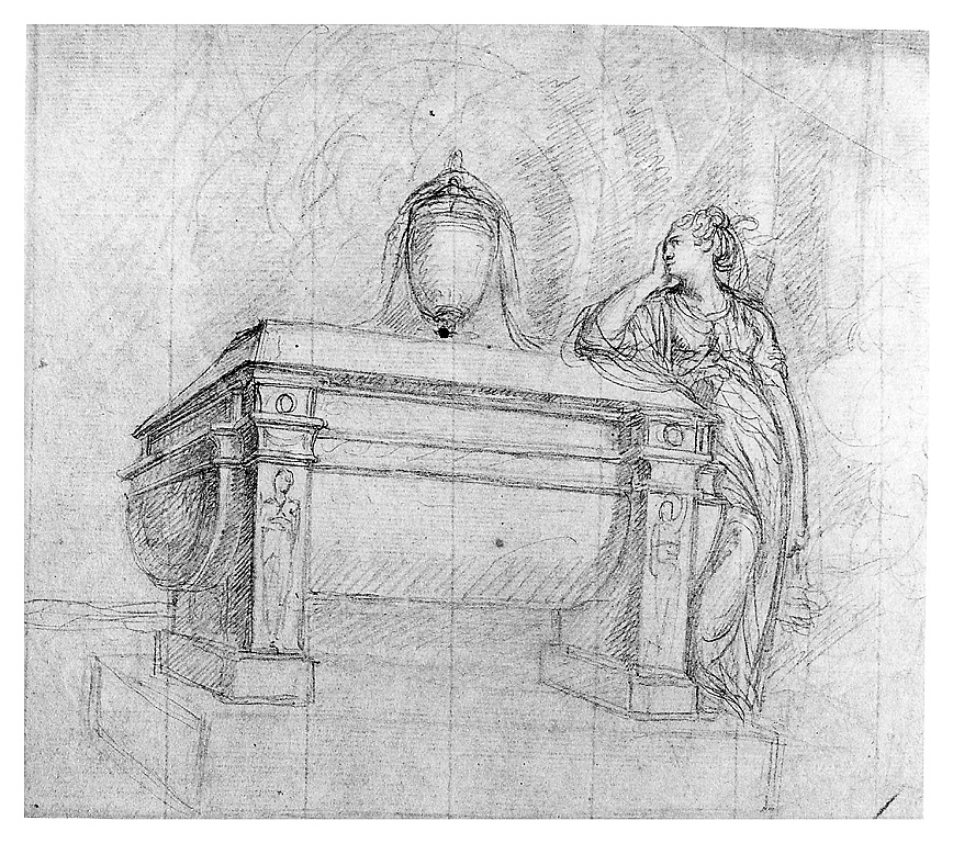 figura femminile dolente (disegno, opera isolata) di Cosway Richard (sec. XVIII)
