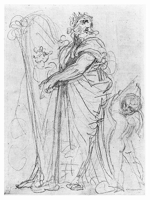 David suona la cetra (disegno, opera isolata) di Cosway Richard (sec. XVIII)