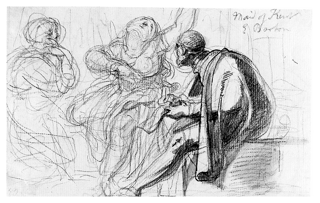 Made of Kent E. Borton, figura femminile con figura maschile (disegno, opera isolata) di Cosway Richard (sec. XVIII)