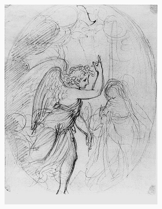 angelo annunciante (disegno, opera isolata) di Cosway Richard (sec. XVIII)