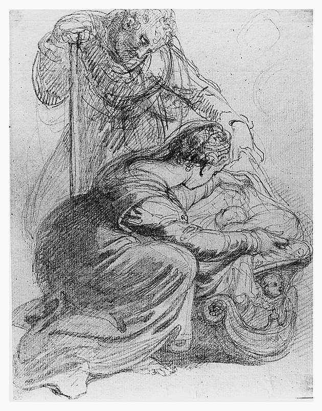 Sacra Famiglia (disegno, opera isolata) di Cosway Richard (sec. XIX)