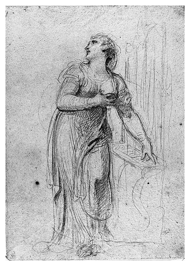 Santa Cecilia (disegno, opera isolata) di Cosway Richard (secc. XVIII/ XIX)