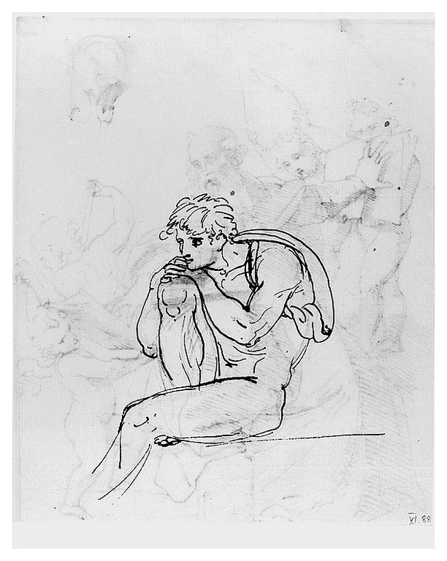 figura maschile (disegno, opera isolata) di Cosway Richard (sec. XVIII)