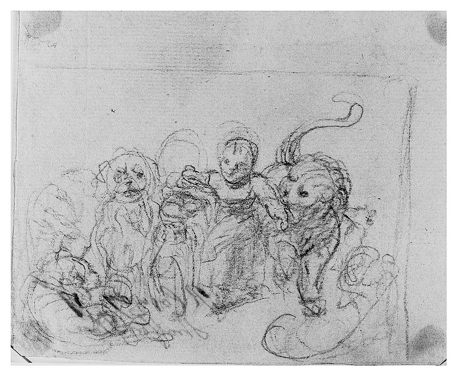 bambino con animali (disegno, opera isolata) di Cosway Richard (sec. XVIII)