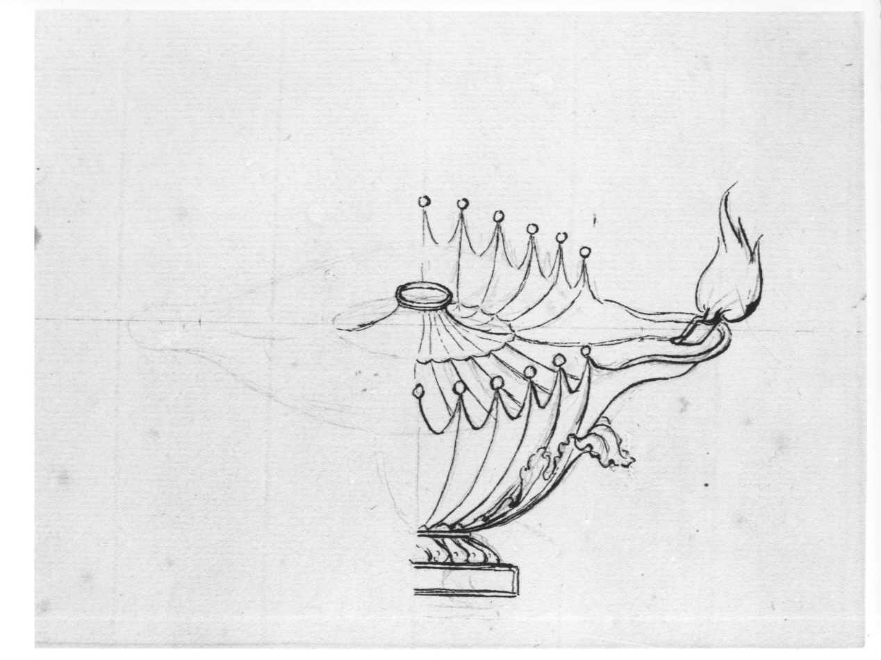 elemento decorativo (disegno, opera isolata) - ambito lombardo (sec. XIX)