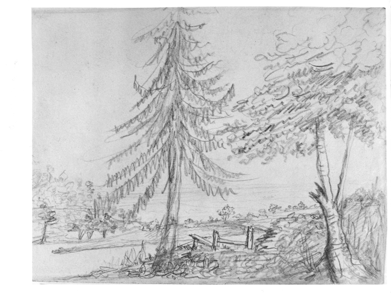 paesaggio (disegno, opera isolata) di Cosway Hadfield Maria (sec. XIX)