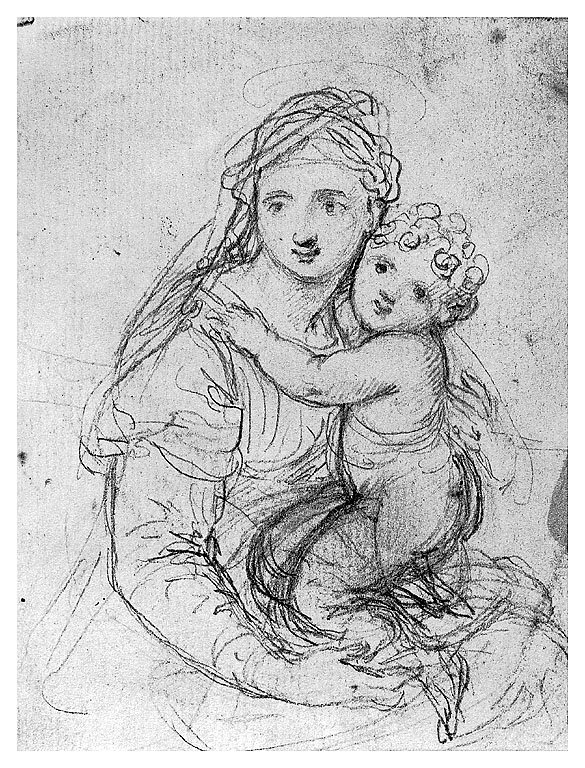 giovane madre con infante (disegno, opera isolata) di Cosway Richard (fine sec. XVIII)