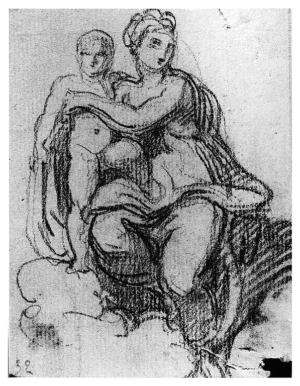 Madonna con Bambino (disegno, opera isolata) di Cosway Richard (fine sec. XVIII)