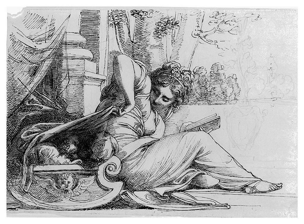 giovane madre con infante (disegno, opera isolata) di Cosway Richard (fine sec. XVIII)