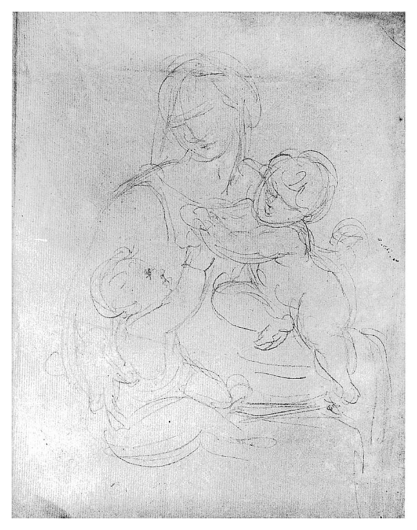 madre che gioca con i piccoli (disegno, opera isolata) di Cosway Richard (fine sec. XVIII)