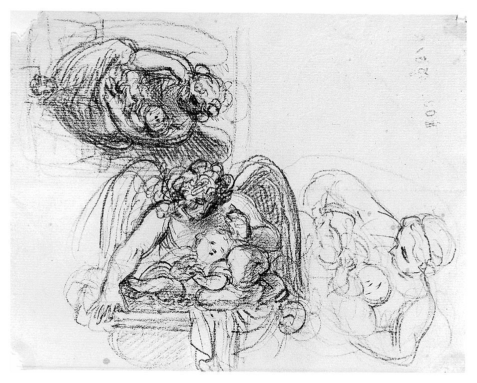 angelo custode (disegno, opera isolata) di Cosway Richard (sec. XVIII)