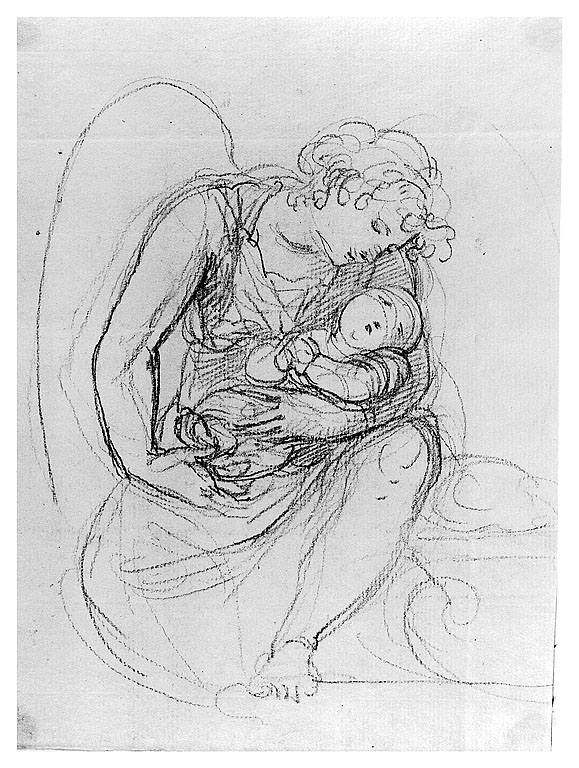 angelo custode (disegno, opera isolata) di Cosway Richard (fine/inizio secc. XVIII/ XIX)