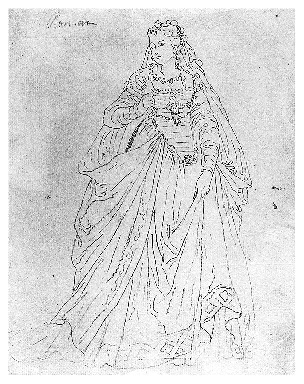 figura femminile (disegno, opera isolata) di Cosway Richard (sec. XVIII)