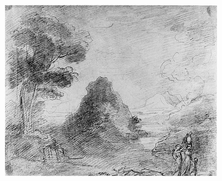paesaggio (disegno, opera isolata) di Cosway Richard (seconda metà sec. XVIII)