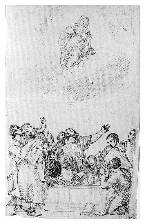 Assunzione della Madonna (disegno, opera isolata) di Cosway Hadfield Maria (inizio sec. XIX)