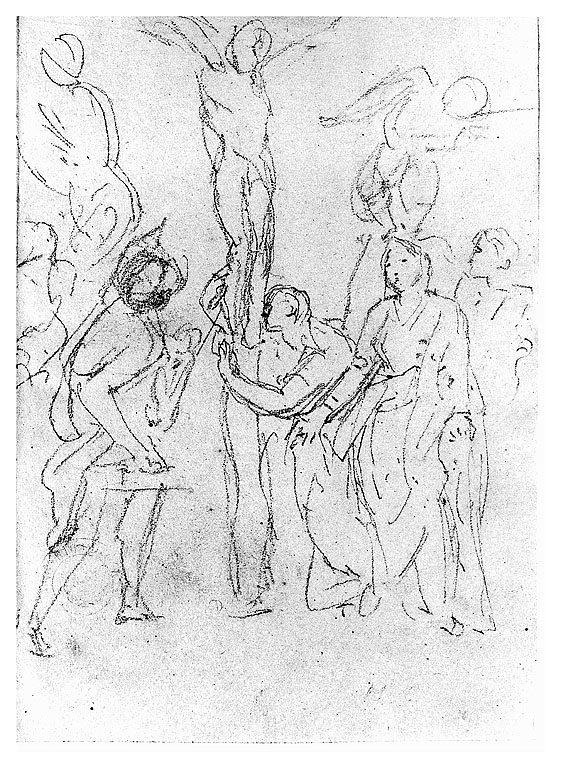 crocifissione di Cristo (disegno, opera isolata) di Cosway Hadfield Maria (inizio sec. XIX)