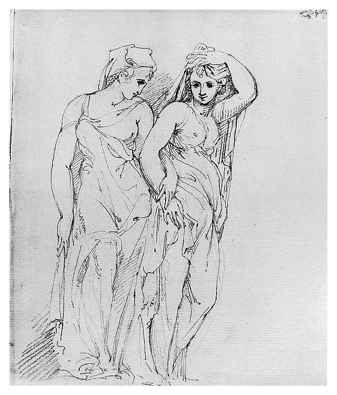 figure femminili (disegno, opera isolata) di Cosway Hadfield Maria (fine/inizio secc. XVIII/ XIX)