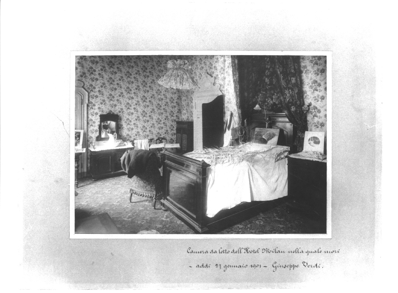 camera da letto di G. Verdi all'Hotel Milan (positivo) di Guigoni E. & Bossi A (XX)
