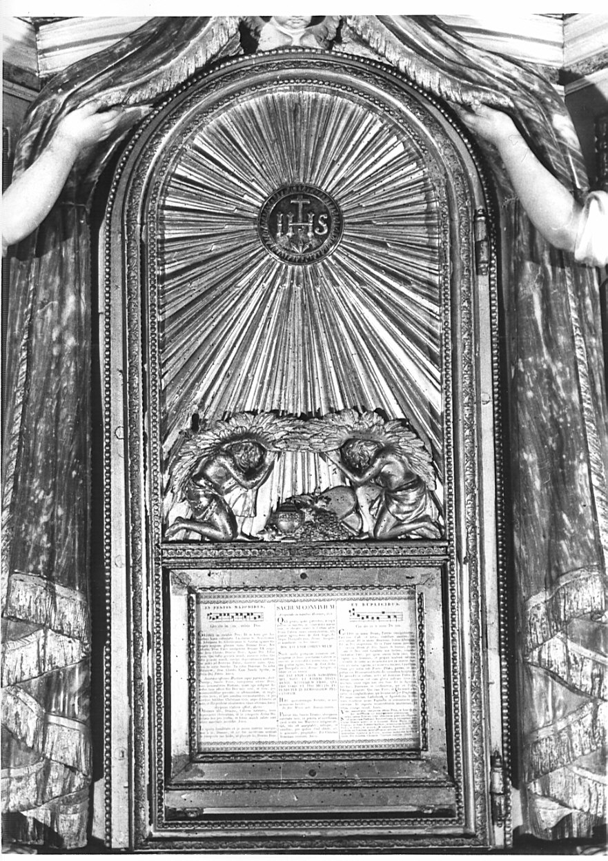 Gloria (rilievo, elemento d'insieme) di Manni Pietro Giacomo di Cazzaniga (maniera) (fine sec. XVIII)