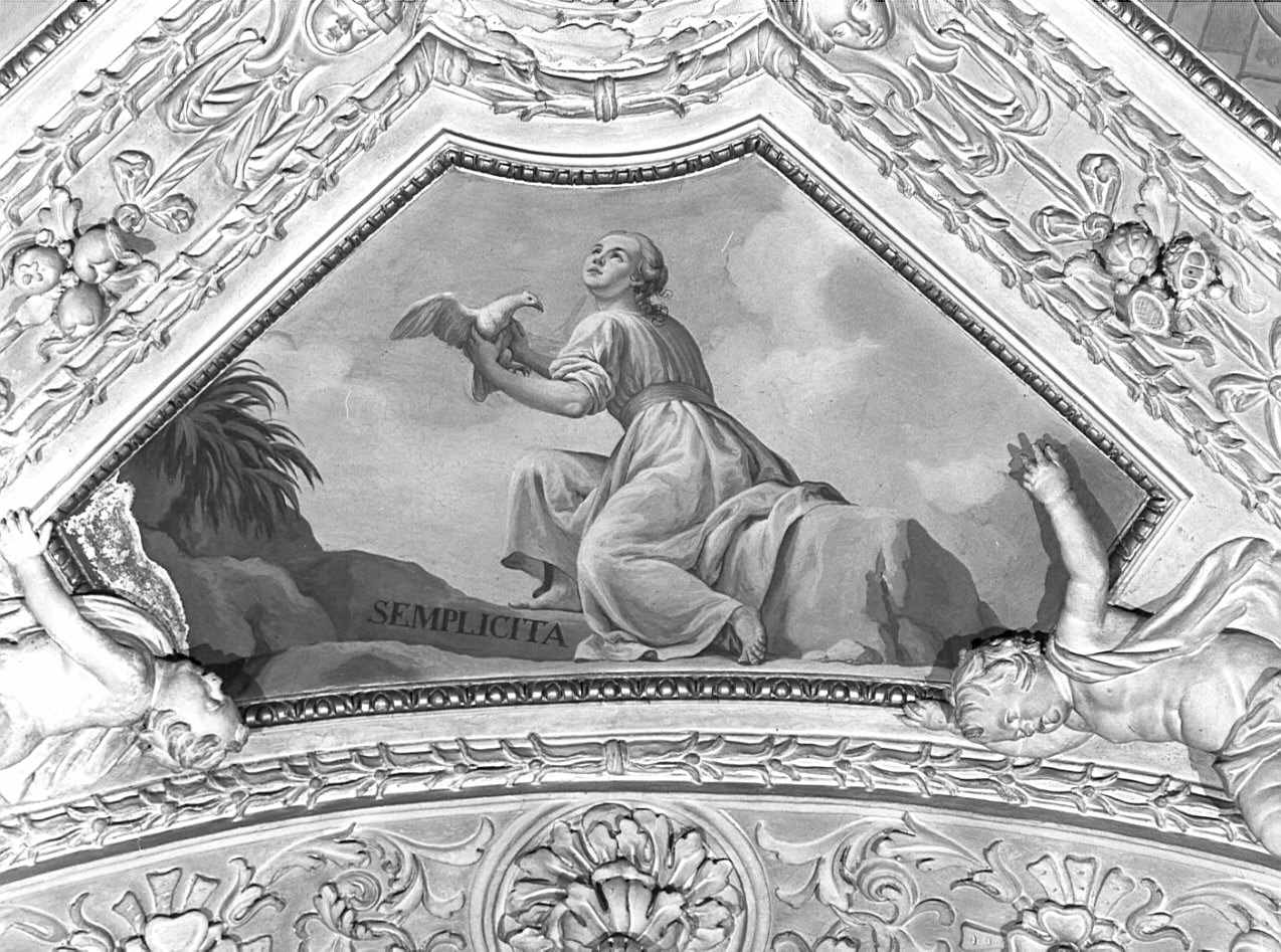 Allegoria della Semplicità (dipinto, elemento d'insieme) di Orelli Vincenzo Angelo (fine sec. XVIII)