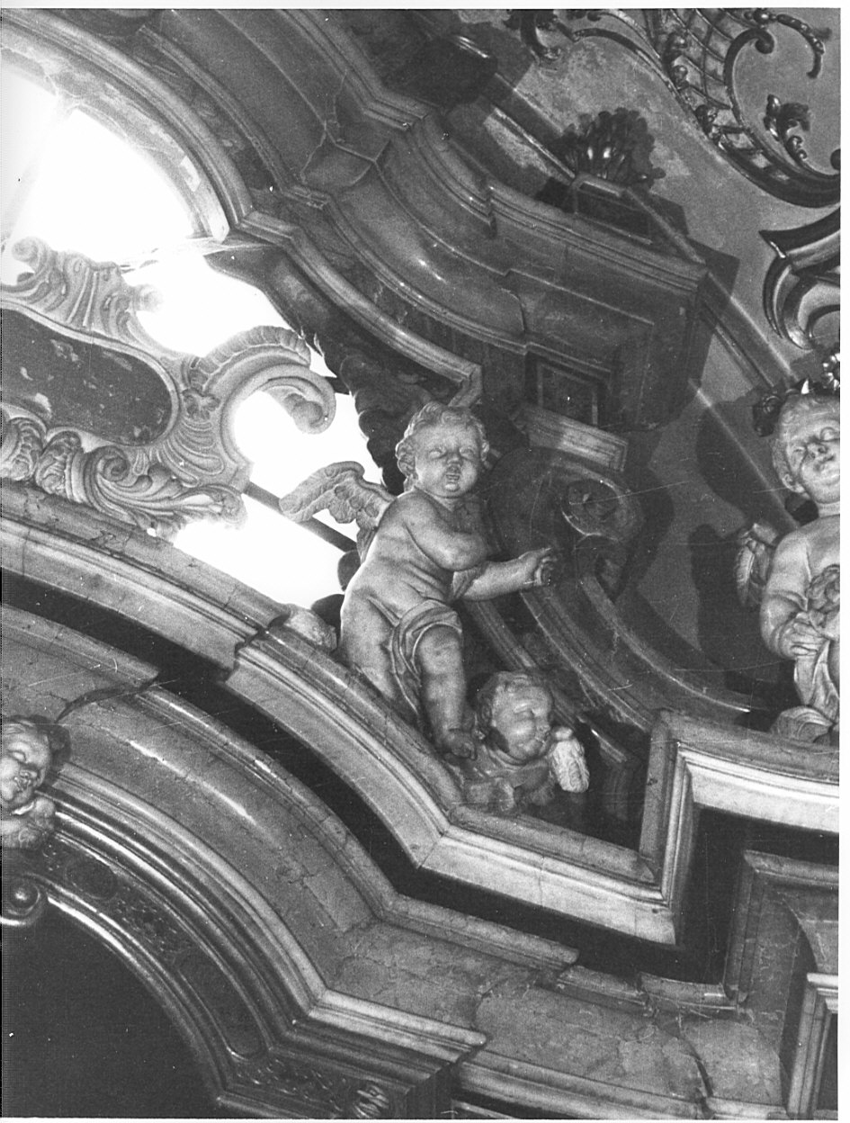 angelo (scultura, elemento d'insieme) di Sanz Giovanni Antonio (metà sec. XVIII)