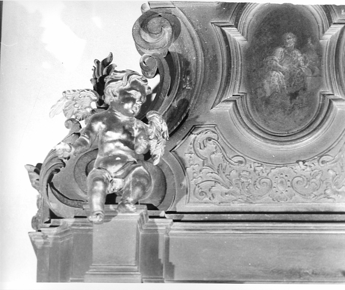 angelo (scultura, elemento d'insieme) di Caniana Giacomo Martino (scuola) (seconda metà sec. XVIII)