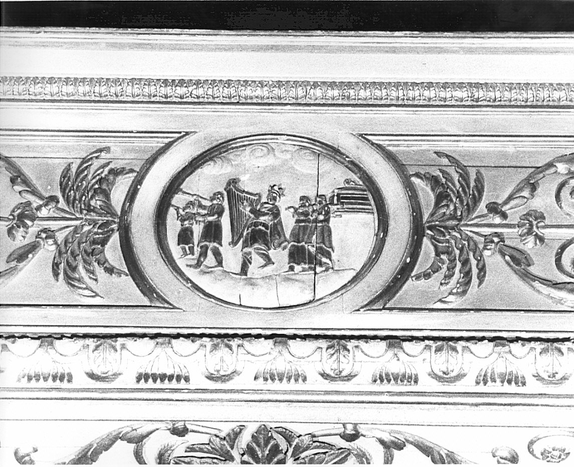 David danza davanti all'arca santa (rilievo, opera isolata) di Caniana Giacomo Martino (scuola) (fine sec. XVIII)