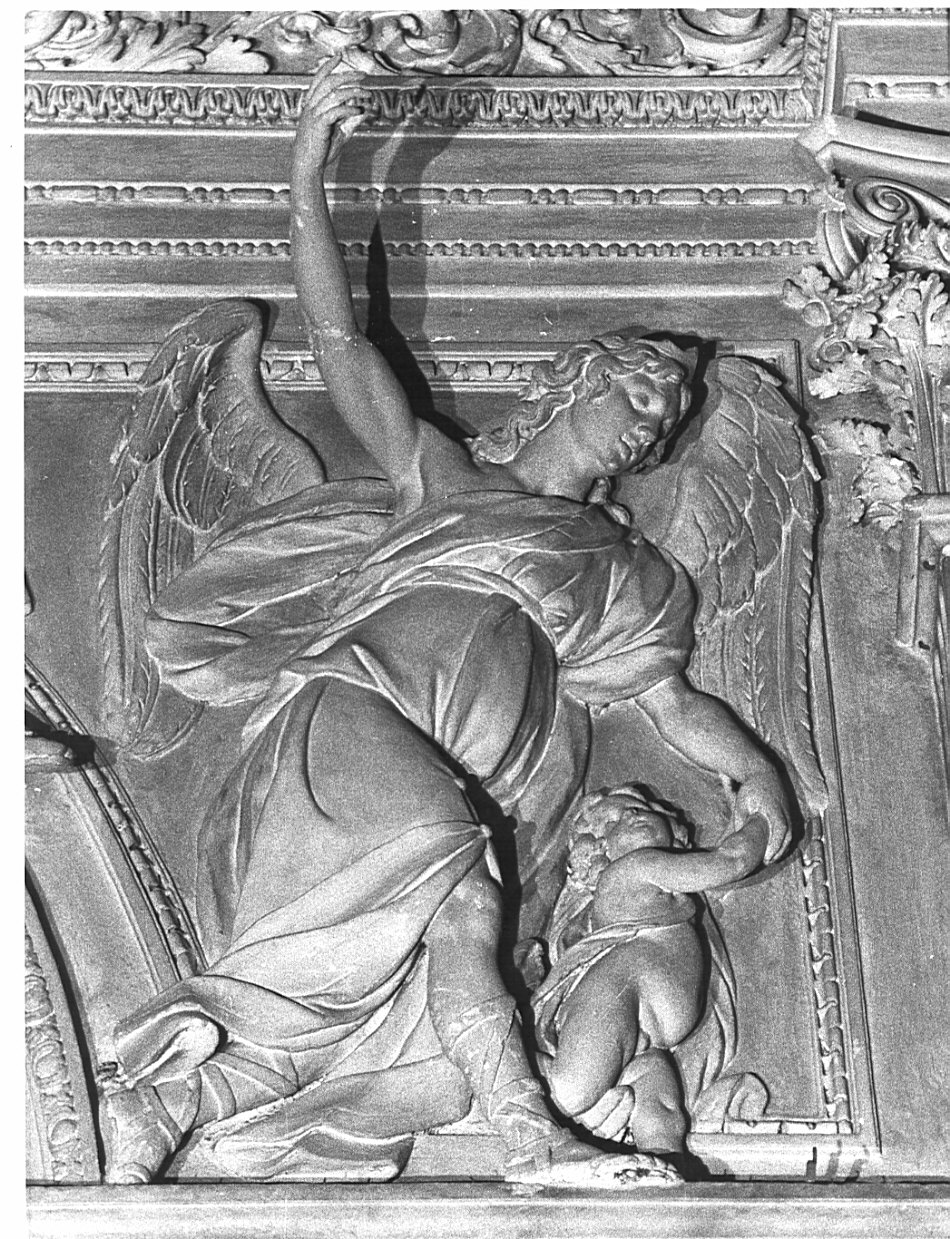 angelo custode (rilievo, opera isolata) di Sala Giovanni Angelo (terzo quarto sec. XVII)