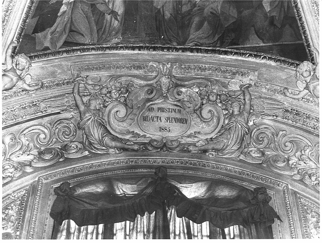 angeli reggicartiglio (decorazione plastica, elemento d'insieme) di Sala Giovanni Angelo (terzo quarto sec. XVII)
