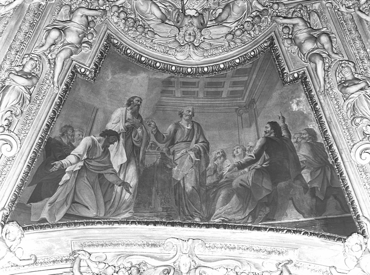 predica di San Pietro (dipinto, ciclo) di Pozzi Giuseppe (fine sec. XVII)